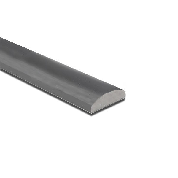 Mild Steel Half Round Moulding Convex Flat 40mm x 12mm Mill Finish, S275JR Excellent Weldability & Machinability, Decorative & Structural Linear Metre