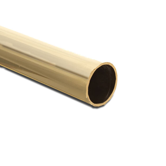 25.4mm x 1.6mm Bright Polished Brass Tube - CZ108 Grade, 1" x 16swg, Durable, Corrosion Resistant, Good Weldability - 1.01kg