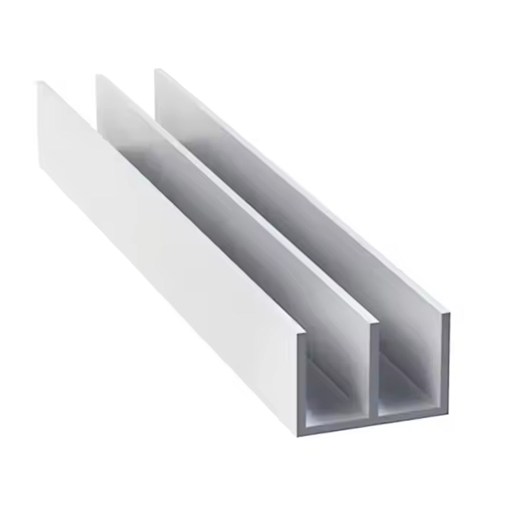 Aluminium Double Channel 25mm x 16mm x 3mm 6063 Grade Mill Finish High Corrosion Resistance Ideal for DIY, Construction, and Industrial Use