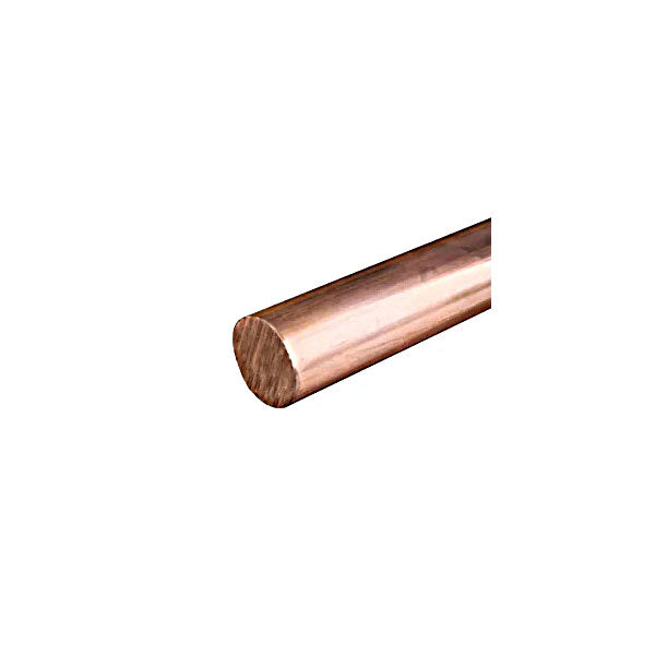 Copper Round Rod C101 12.7mm (1/2") Diameter Mill Finish - Good Weldability, Corrosion Resistance, Linear Metre