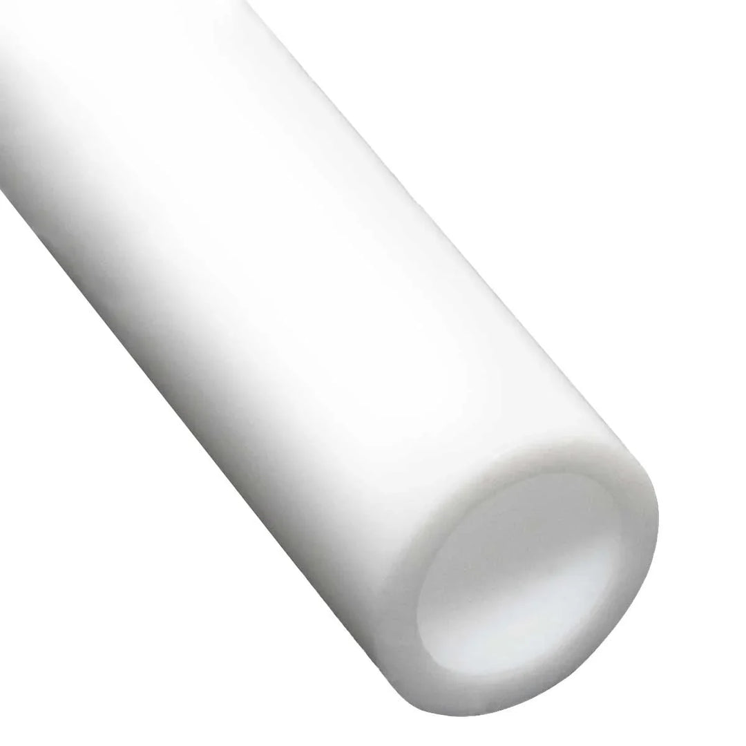 Natural Nylon Round Tube 50mm OD x 40mm ID - PA6 Plastic, 5mm Wall Thickness, Corrosion-Resistant, Lightweight, Ideal for Engineering, Linear Metre