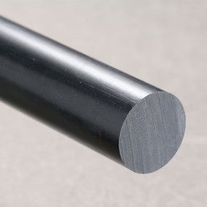 Black Nylon Round Rod 10mm Diameter PA6 Plastic Corrosion Resistant Lightweight - Linear Metre