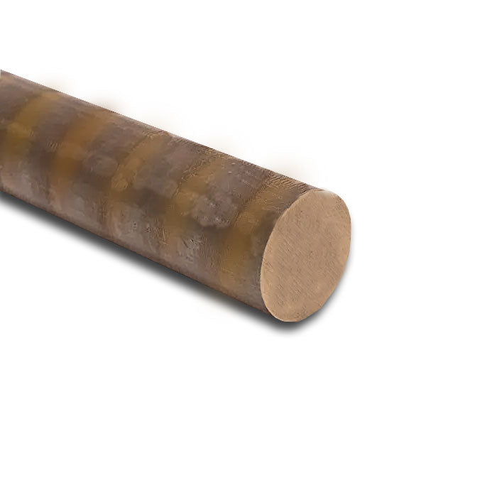 Bronze Round Bar 25.4mm (1") Diameter Mill Finish, Good Corrosion Resistance, Fair Weldability, Ideal for Construction & Industrial Use - Linear Metre