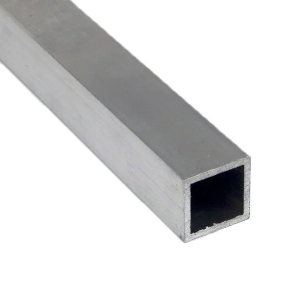 Brushed Polished Aluminium Box Section 31.7mm x 31.7mm x 3.2mm, Grade 6082, Lightweight, Corrosion Resistant, Fair Weldability, Ideal for Engineering & DIY