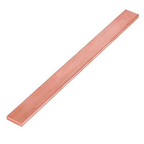 Copper Flat Bar C101 Mill Finish 63.5mm x 6.3mm, High-Quality Copper, Weldable, Corrosion-Resistant, Ideal for DIY, Electrical, Industrial Use