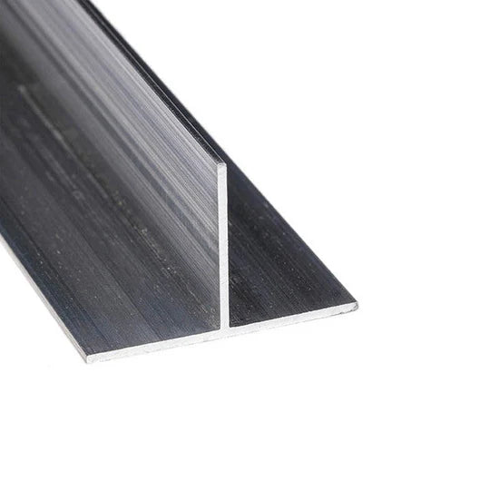 20mm x 20mm x 3mm Aluminium T-Section Mill Finish High Strength, Corrosion-Resistant for Construction, Framework, Supports, Bracing - Linear Metre