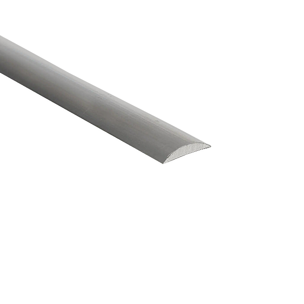 Half Round Aluminium Moulding Bar 25.4mm x 4.8mm Mill Finish - Corrosion-Resistant Profile for DIY and Construction Projects