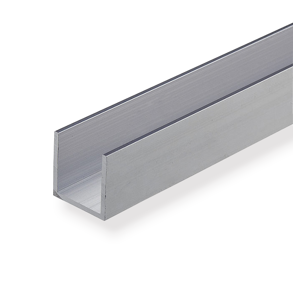 15.8mm x 15.8mm x 3.2mm Aluminium Channel Mill Finish 6063 - Corrosion-Resistant, Weldable, Structural Support