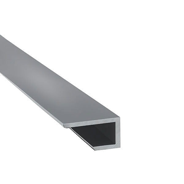 Satin Anodised Aluminium Wall Board End Stop 12.7mm - Grade 6063, Corrosion Resistant, Durable - 0.19kg/m