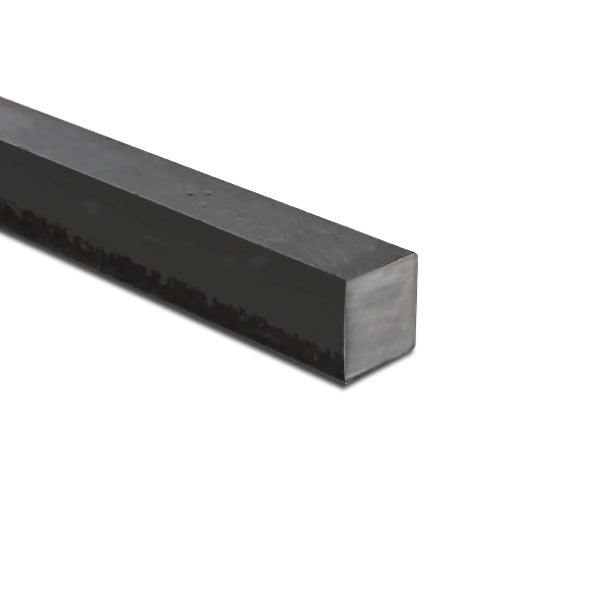 Black Mild Steel Square Bar 25mm Mill Finish S275JR - Excellent Weldability & Machinability, 4.91kg/M, Poor Corrosion Resistance, Linear Metre