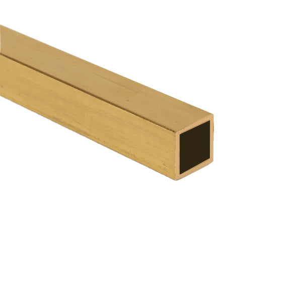 12.7mm x 12.7mm Brass Box Section Mill Finish 1.6mm Thick - Linear Met ...