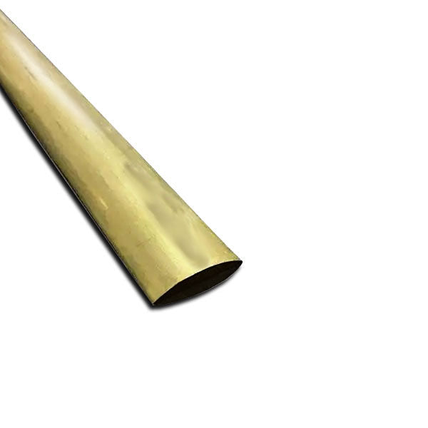 Brass Half Round Moulding Mill Finish 25.4mm x 4.8mm (1" x 3/16") - Durable Decorative Trim, CZ121 Brass, Corrosion Resistant, Linear Metre