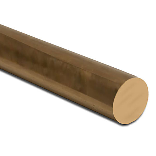 Brass Round Bar Mill Finish 15mm - Linear Metre