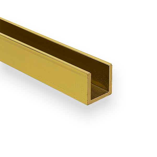 Brass Channel 25.4mm x 25.4mm x 3.2mm Mill Finish, CZ108, Weldable, Corrosion Resistant, Durable for Construction & Architectural Use, Linear Metre