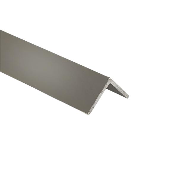 Brushed Polished Aluminium Angle 31.7mm x 19mm x 3.2mm, Grade 6082, Decorative, High Corrosion Resistance, Fair Weldability, Structural Support Angle