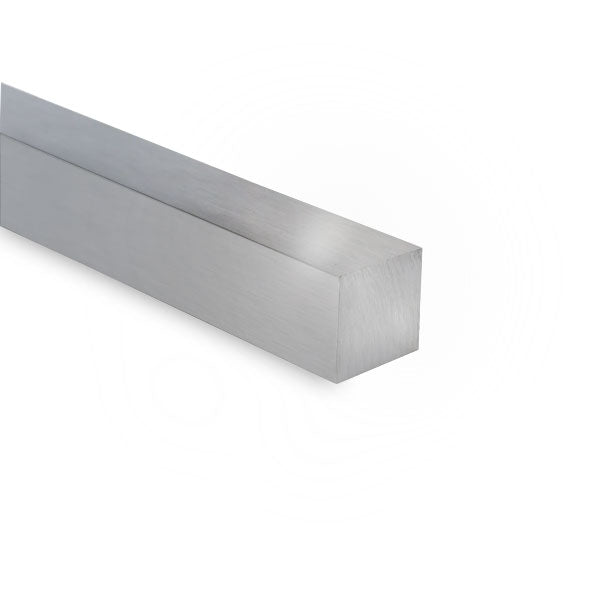 Brushed Polished Aluminium Square Bar 6.3mm x 6.3mm - 6082 Grade, Corrosion Resistant for Construction & DIY, Durable Flat Bar