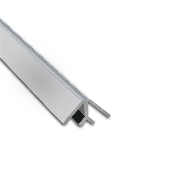 Satin Anodised Aluminium Internal Corner 15.9mm - Wall Board Section, Grade 6063, Durable, Corrosion Resistant - 0.39kg/m