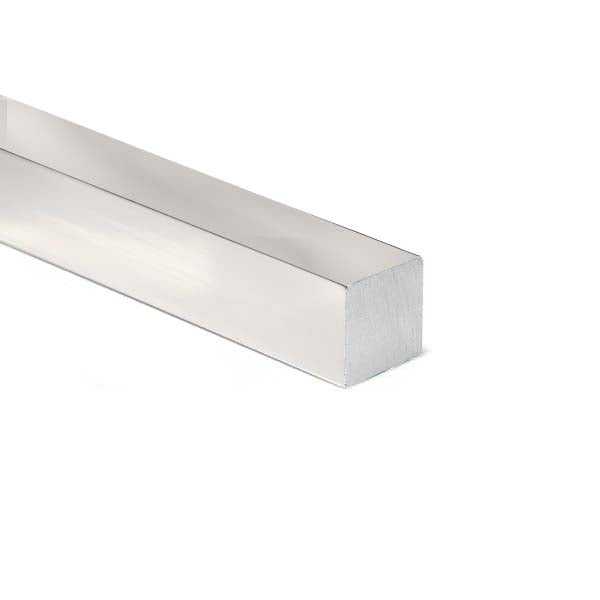 Bright Polished Aluminium Square Bar 6.3mm (1/4") - Corrosion Resistant, 6082 Alloy for Construction, DIY and Manufacturing Projects.