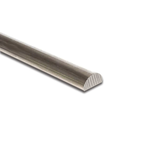 Stainless Steel Half Round Moulding 12mm x 6mm Mill Finish Grade 316 Corrosion Resistant, Excellent Weldability - Ideal for Edging & Trim Linear Metre