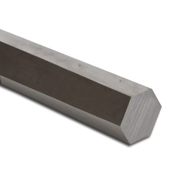 Stainless Steel Hexagon Bar 17mm AF Grade 303 Mill Finish Good Corrosion Resistance Poor Weldability, Linear Metre Ideal for Engineering & Fabrication