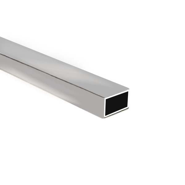 38.1mm x 19mm x 1.6mm Aluminium Box Section Mill Finish 6063 - Linear Metre, Lightweight, Corrosion-Resistant, Fair Weldability, 0.47kg/m