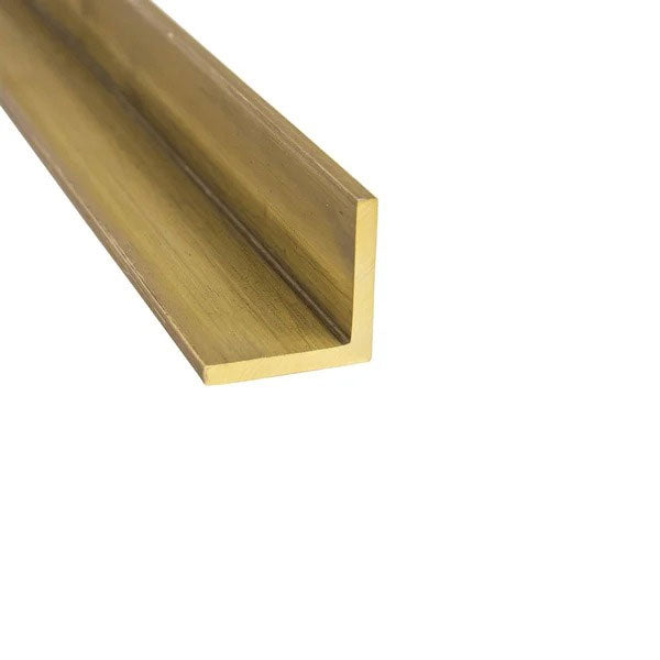 Brass Angle Mill Finish 19mm x 19mm x 3.2mm, CZ121, Good Corrosion Resistance, Non-Weldable, Decorative Trim, Structural Support, 0.95kg Linear Metre