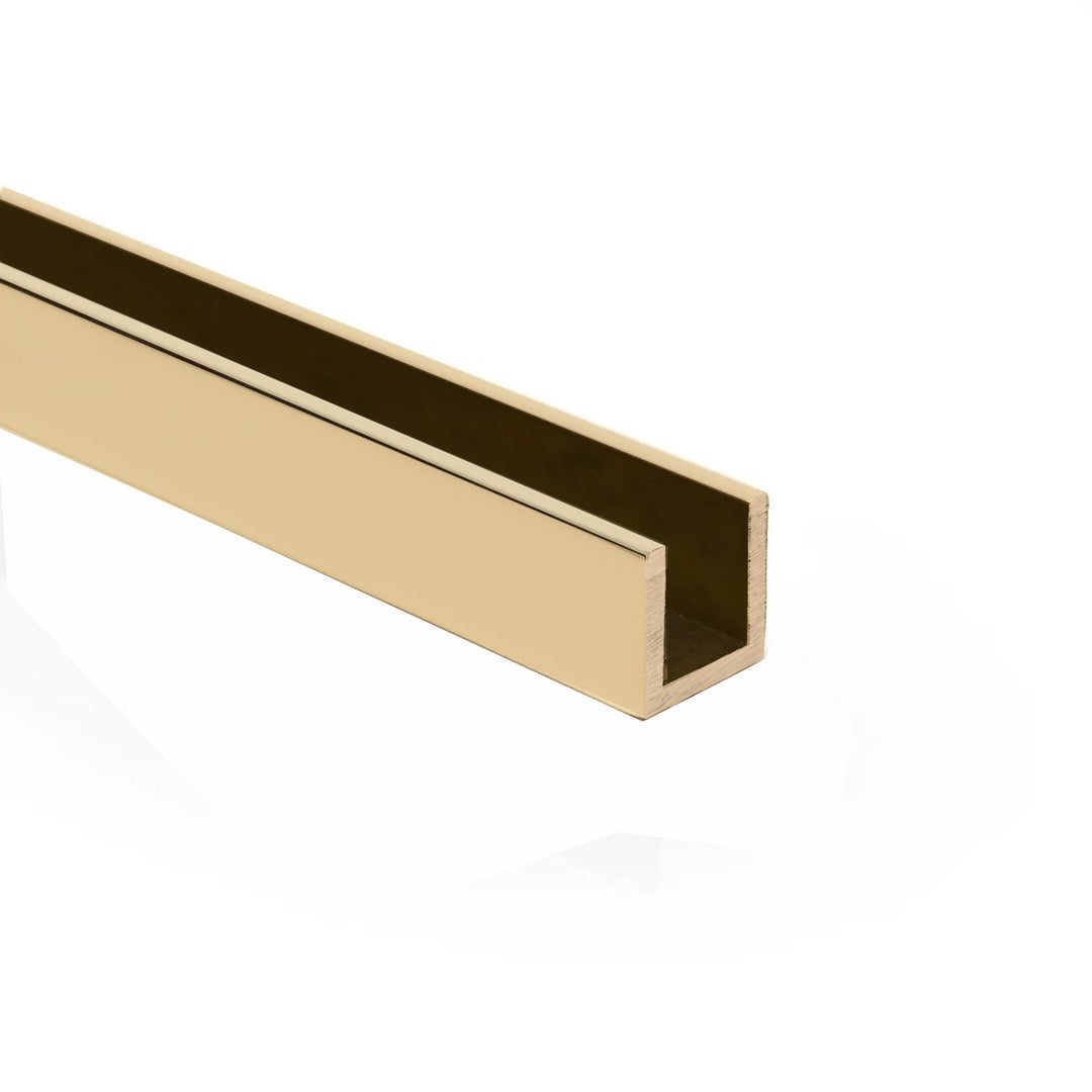 Bright Polished Brass Channel 19mm x 19mm x 3.2mm, CZ108, Weldable, Excellent Corrosion Resistance, Decorative & Functional