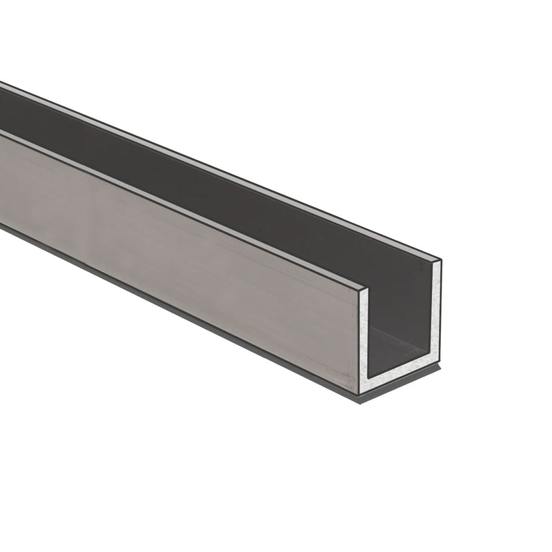 25.4mm x 25.4mm x 3.2mm Aluminium Channel Mill Finish 6082 - Linear Metre, Lightweight, Corrosion-Resistant, Strong Support for Framing & Fabrication